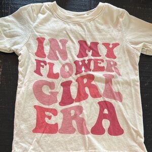 Toddler In My Flower Girl Era Pink Graphic Tee size 3